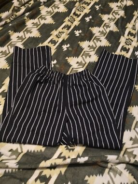Dickies Black Pants with White Pinstripes